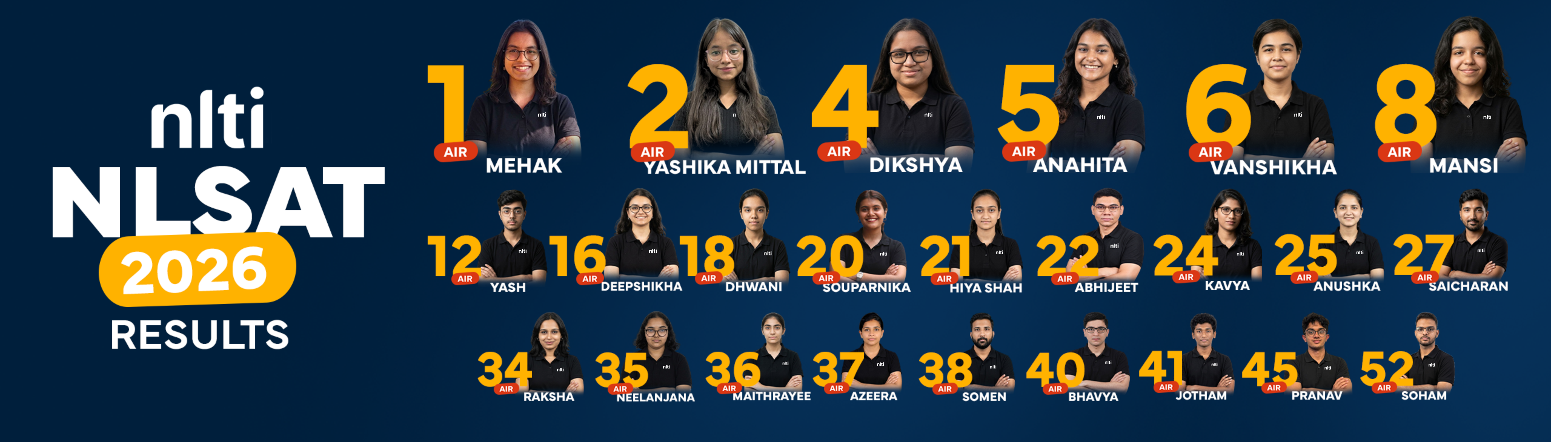 NLSAT 2026 Toppers